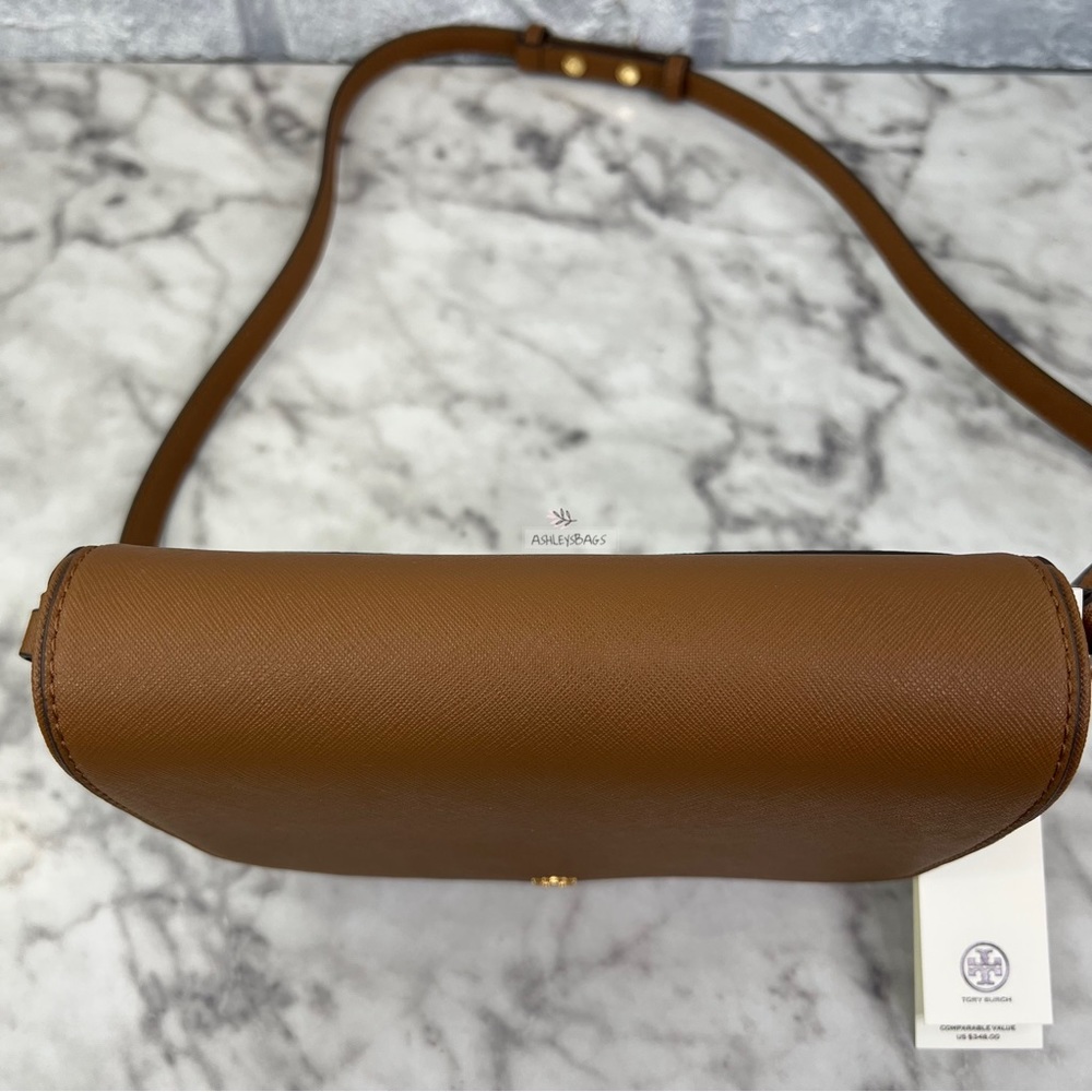 Tory Burch Emerson Crossbody & Shoulder Bag In Moose Brown - Picture 4 of 13